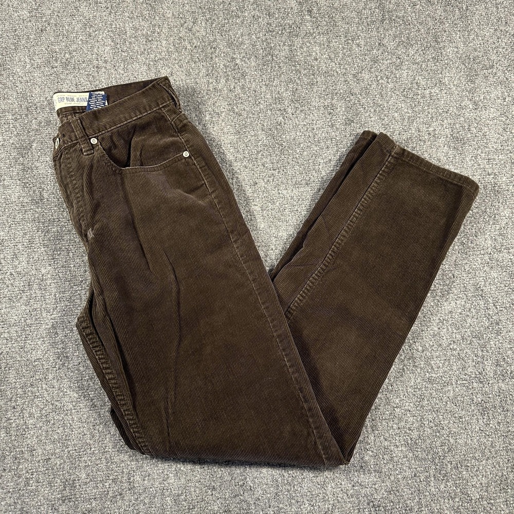 Vintage Gap Pants Womens 6 Brown High Rise Corduroy Straight Leg Khakis Casual